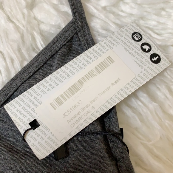 Boohoo Gray Triangle Bralette - Picture 3 of 6